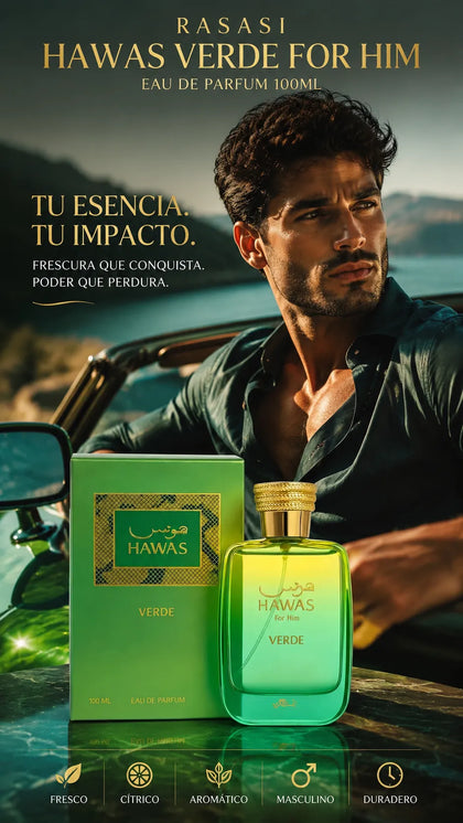 Perfume Rasasi Hawas Verde For Him Eau de Parfum 100ml Original