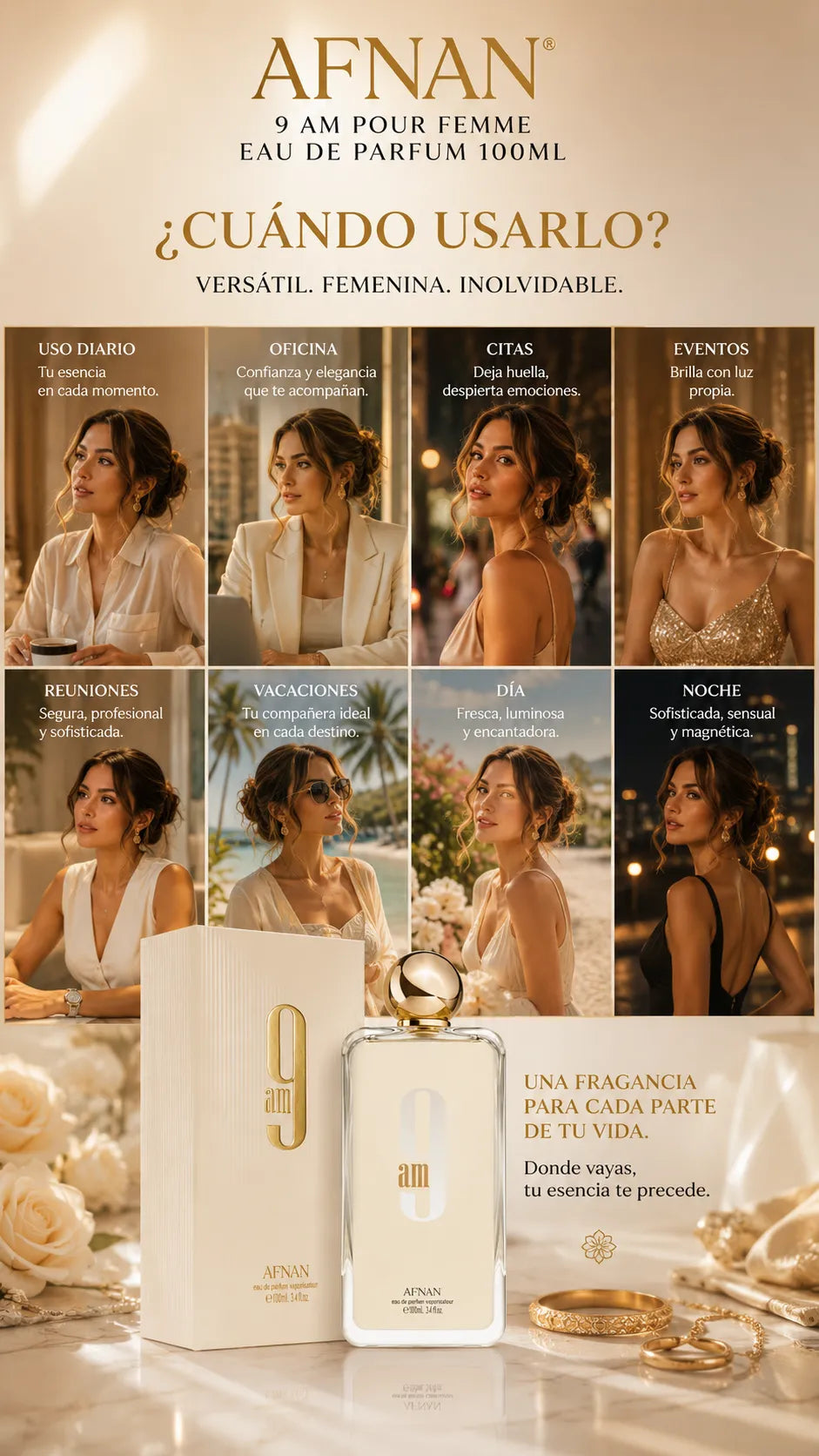 Afnan 9 AM Pour Femme Eau de Parfum 100ml Original