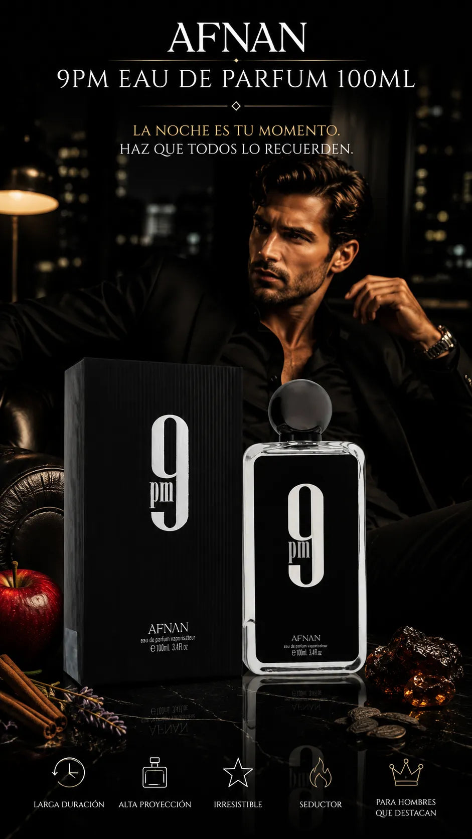 Afnan 9PM Eau de Parfum 100ml Original
