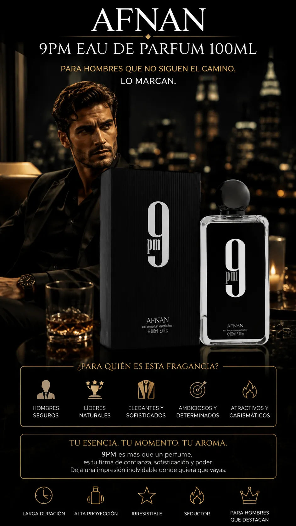 Afnan 9PM Eau de Parfum 100ml Original