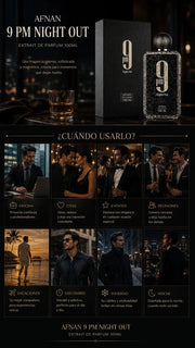 Afnan 9 PM Night Out Extrait de Parfum 100ml Original