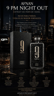 Afnan 9 PM Night Out Extrait de Parfum 100ml Original