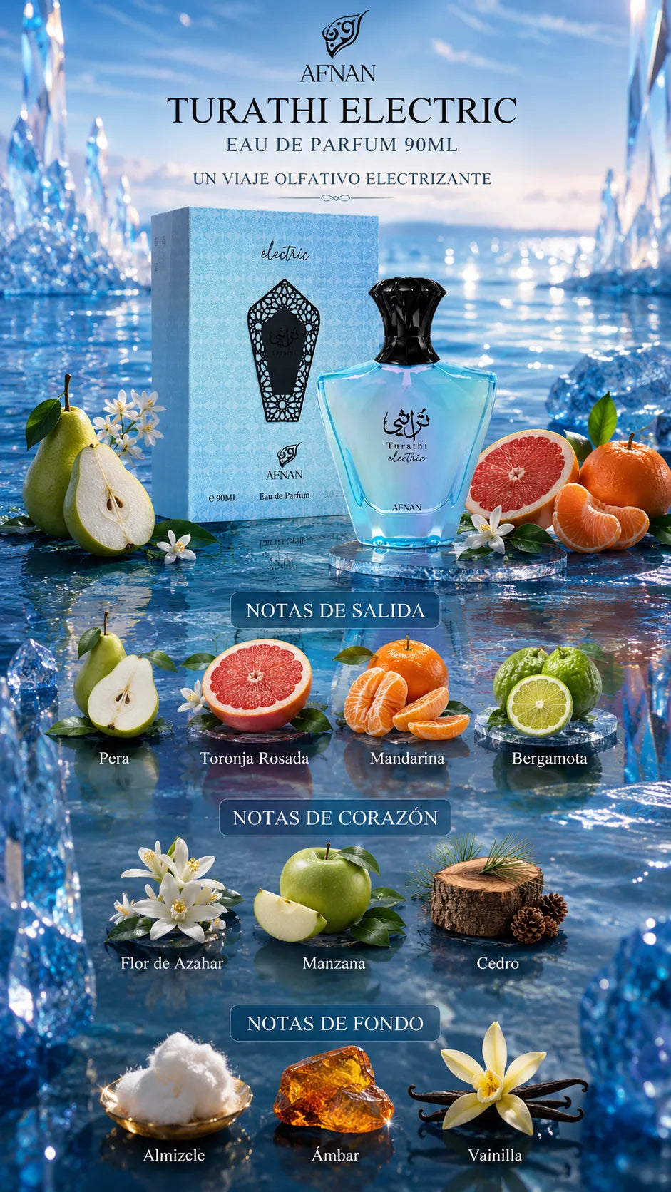 Afnan Turathi Electric Eau de Parfum 90ml Original