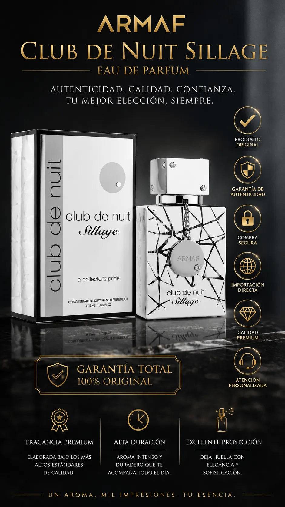 Armaf Club de Nuit Sillage Eau de Parfum 105ml Original