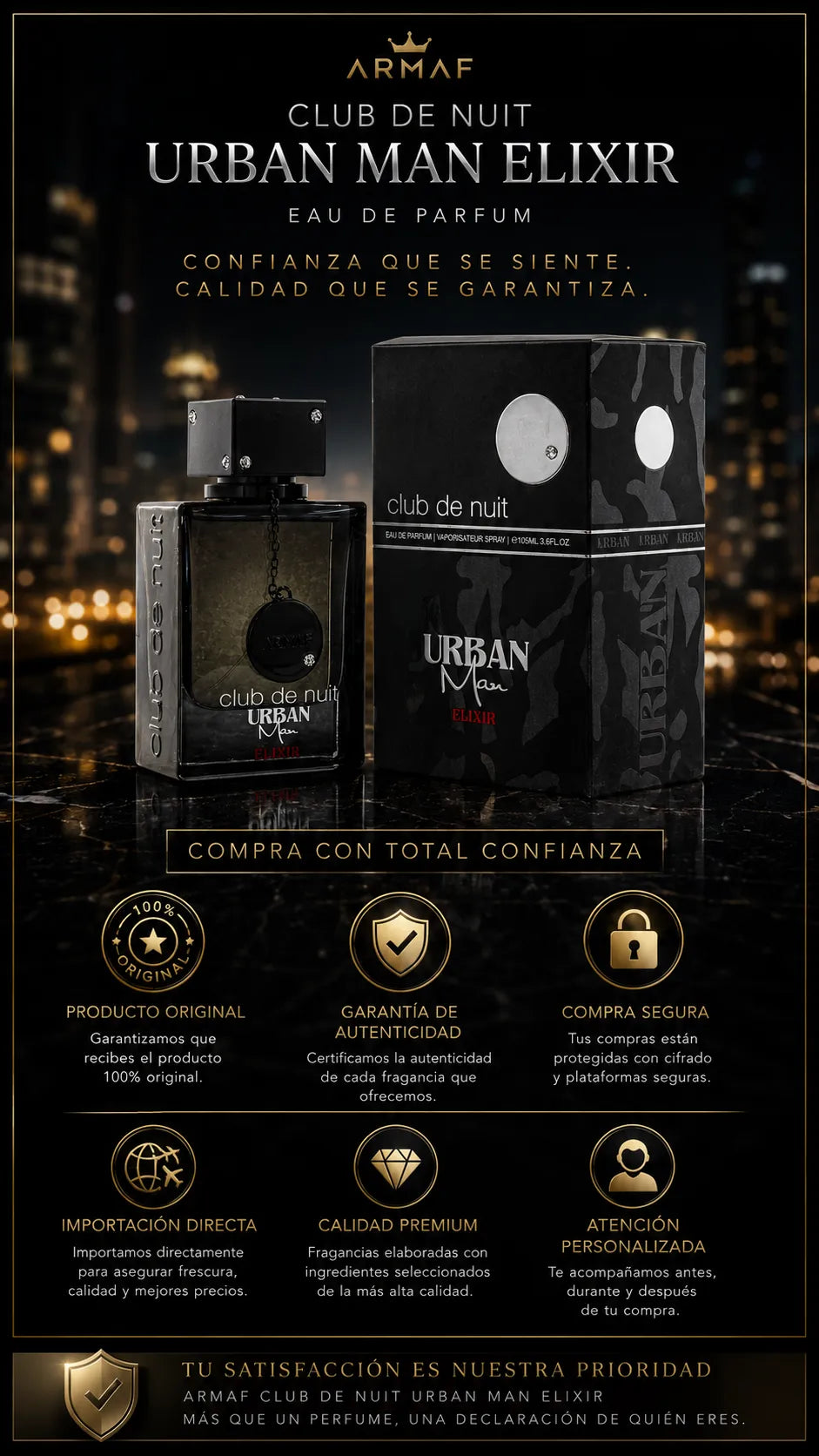 Armaf Club De Nuit Urban Man Elixir Eau de Parfum 105ml Original