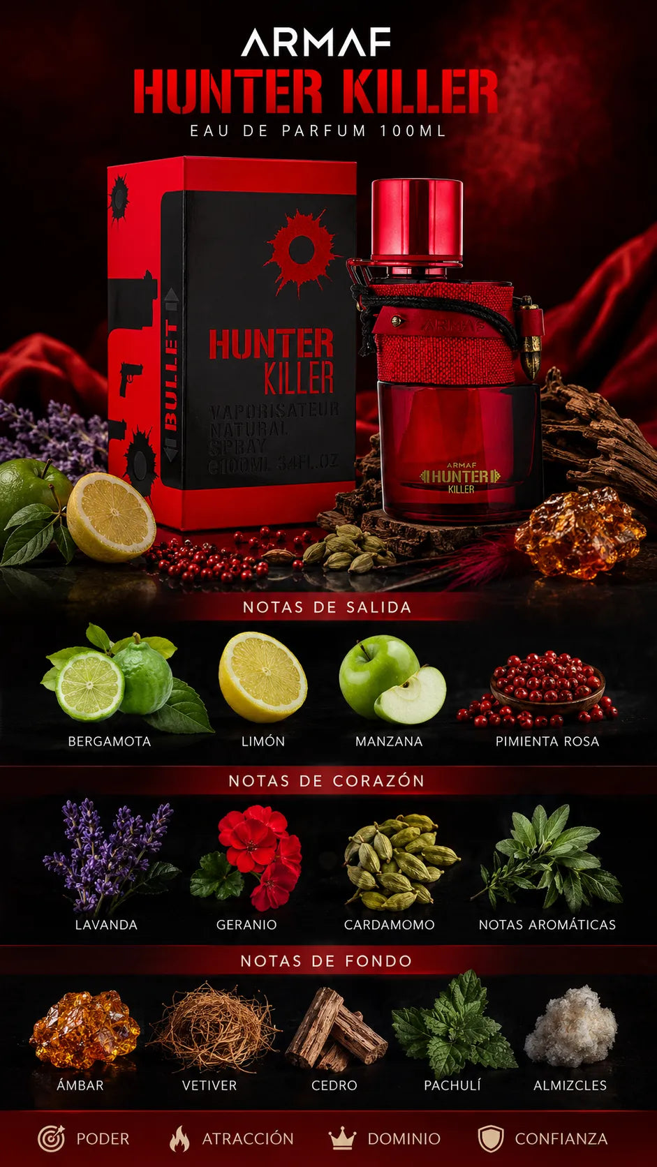 Armaf Hunter Killer Eau de Parfum 100ml Original