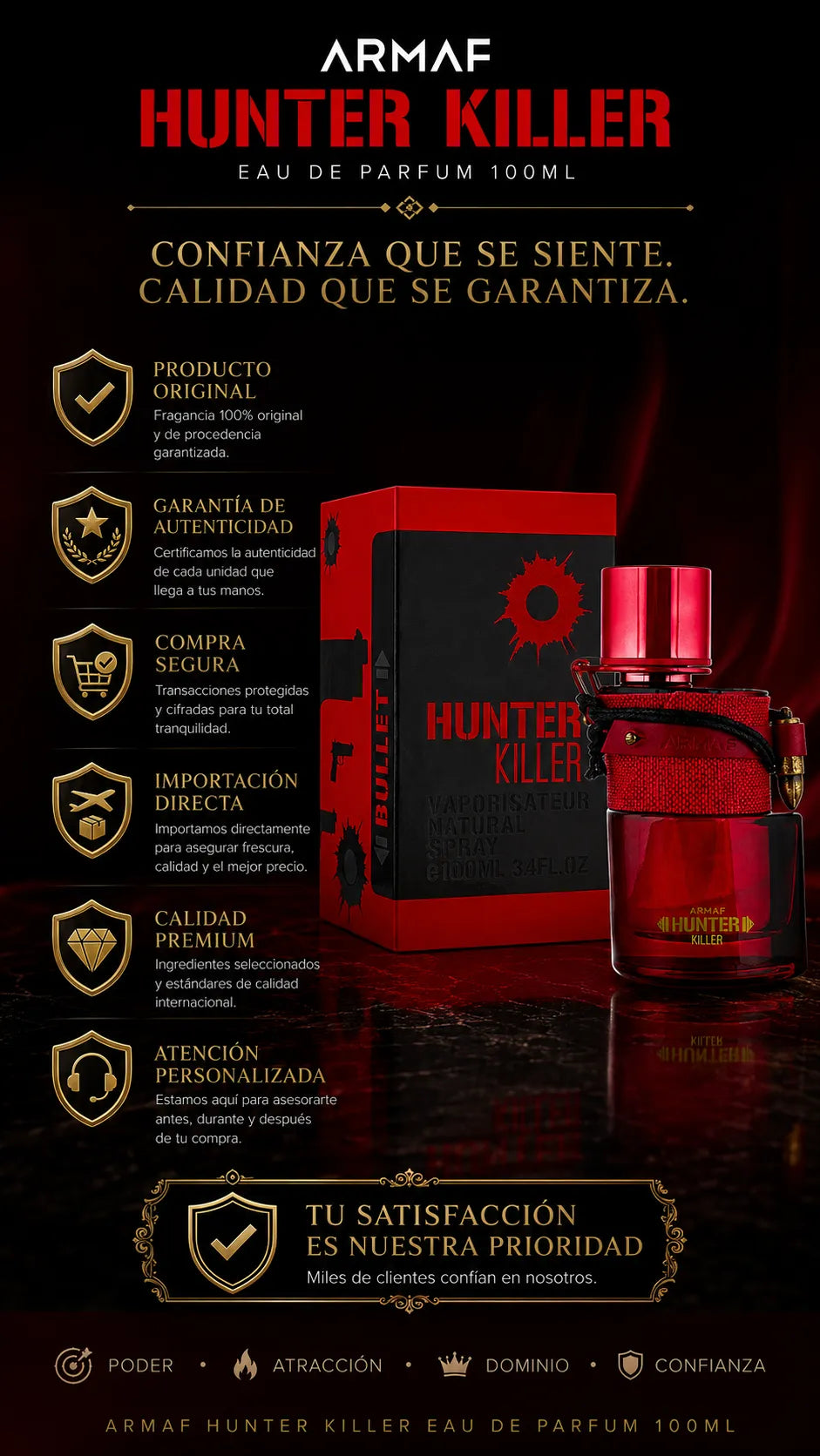 Armaf Hunter Killer Eau de Parfum 100ml Original