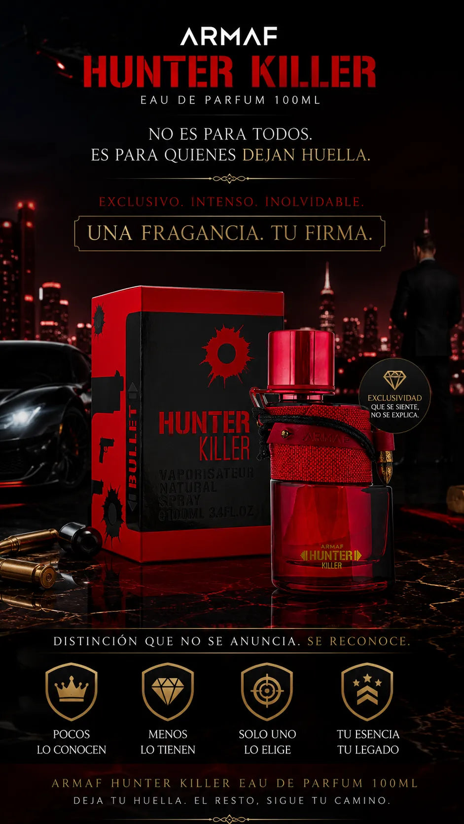 Armaf Hunter Killer Eau de Parfum 100ml Original