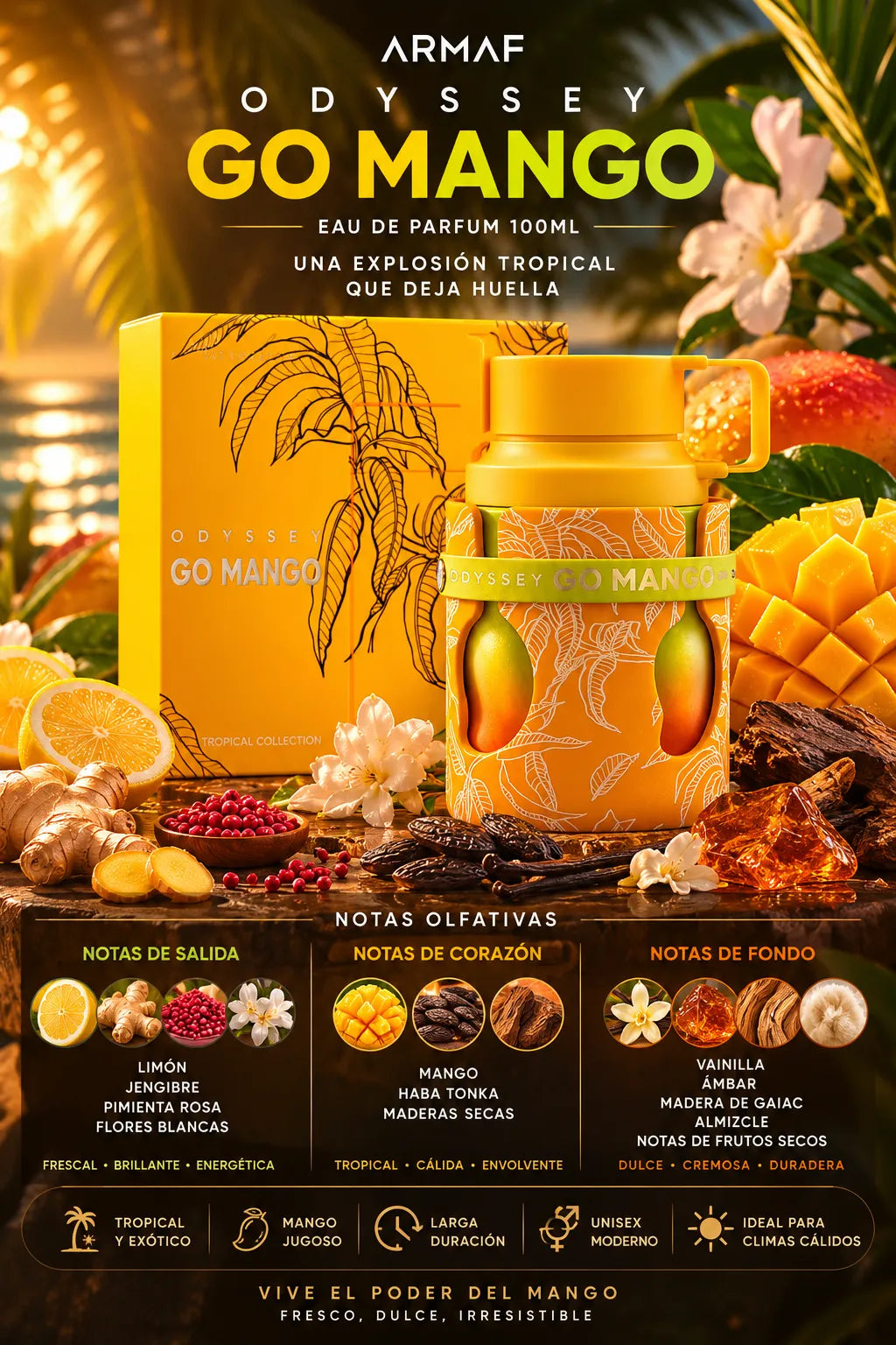 Armaf Odyssey Go Mango Eau de Parfum 100ml Original