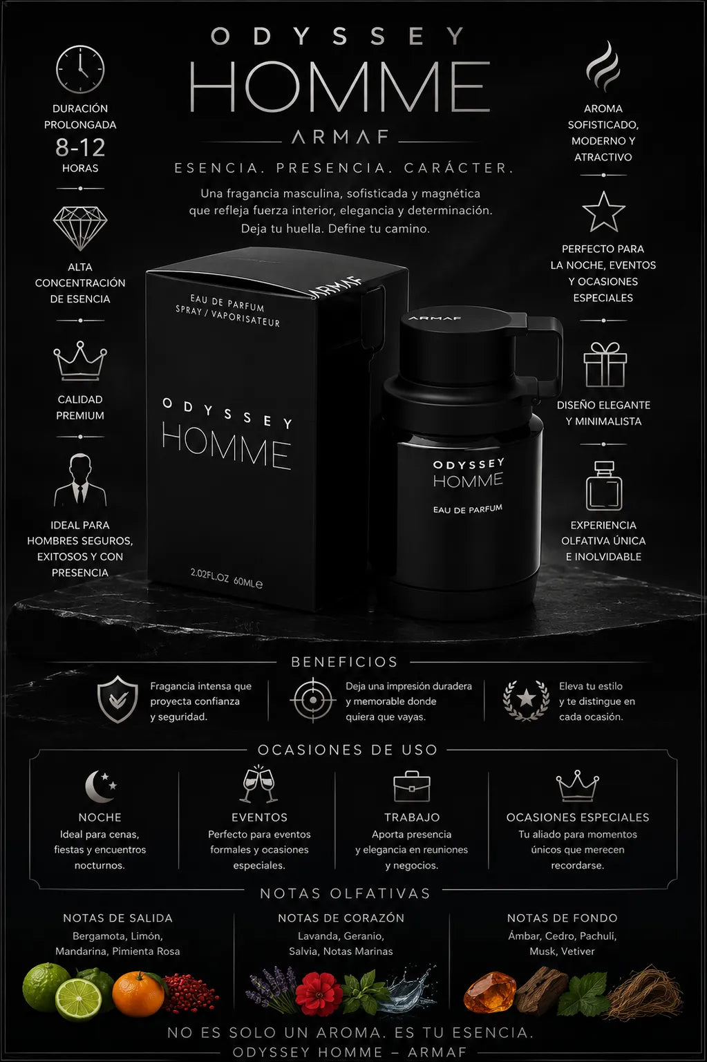 Perfume Armaf Odyssey Homme original 100ml hombre envío rápido Colombia