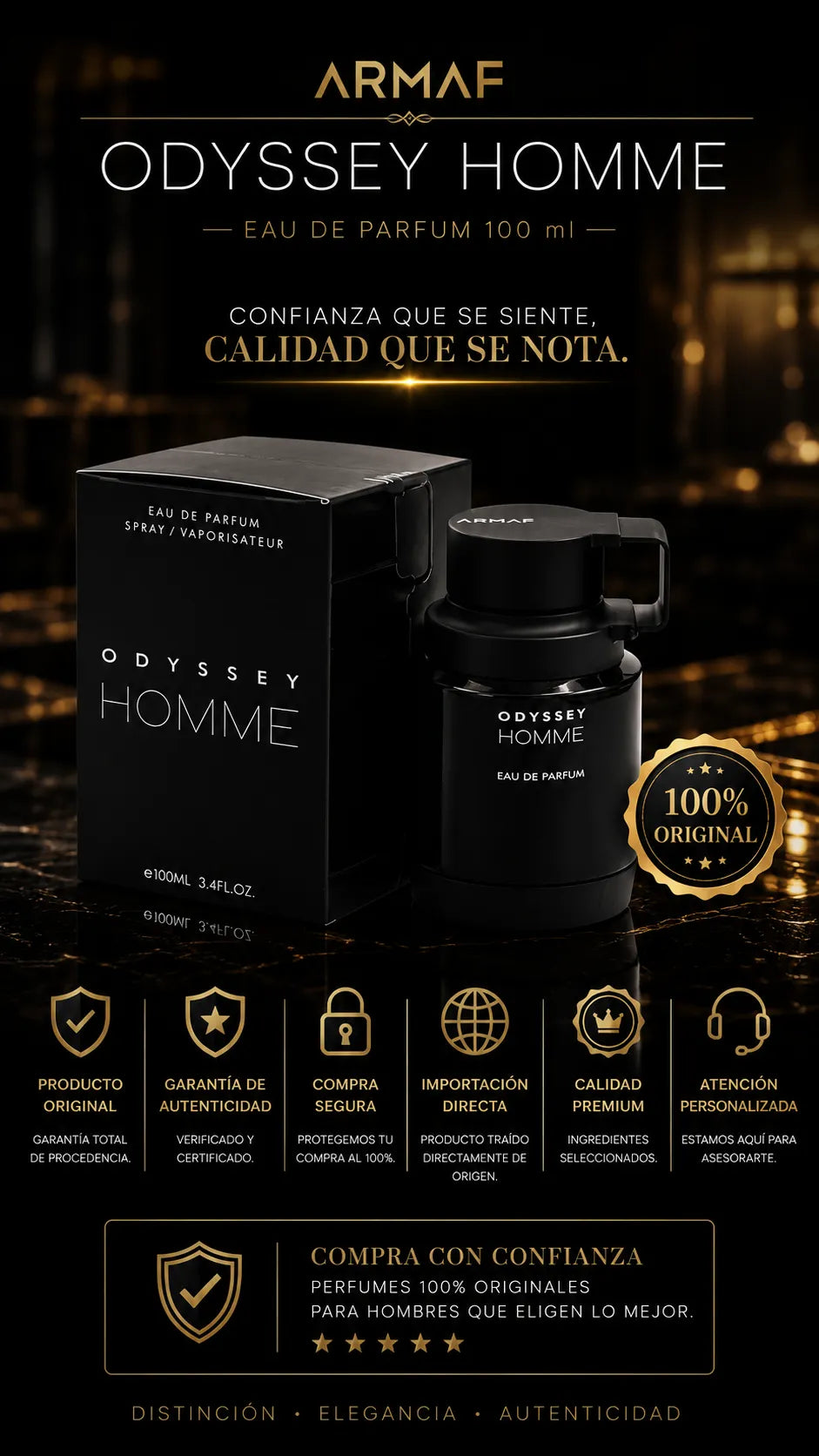 Armaf Odyssey Homme Eau de Parfum 100ml Original