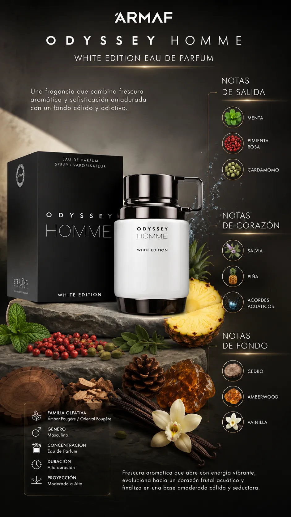 Armaf Odyssey Homme White Edition Eau de Parfum 100ml Original