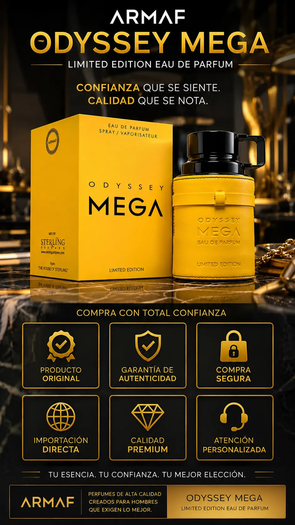 Armaf Odyssey Mega Limited Edition Eau de Parfum 100ml Original