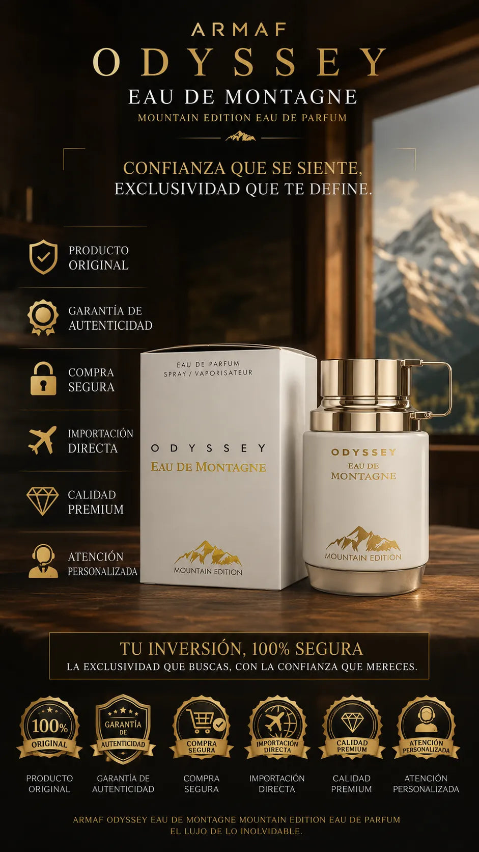 Armaf Odyssey Eau de Montagne Mountain Edition Eau de Parfum 100ml Original