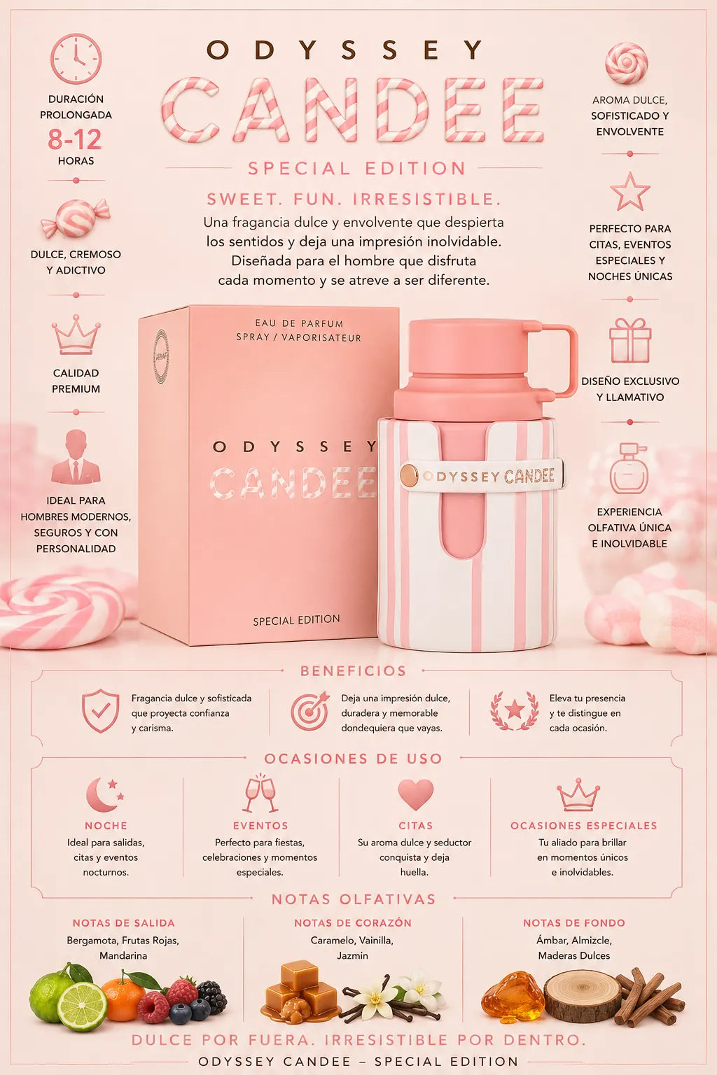 Perfume Armaf Odyssey Candee original 100ml mujer envío rápido Colombia