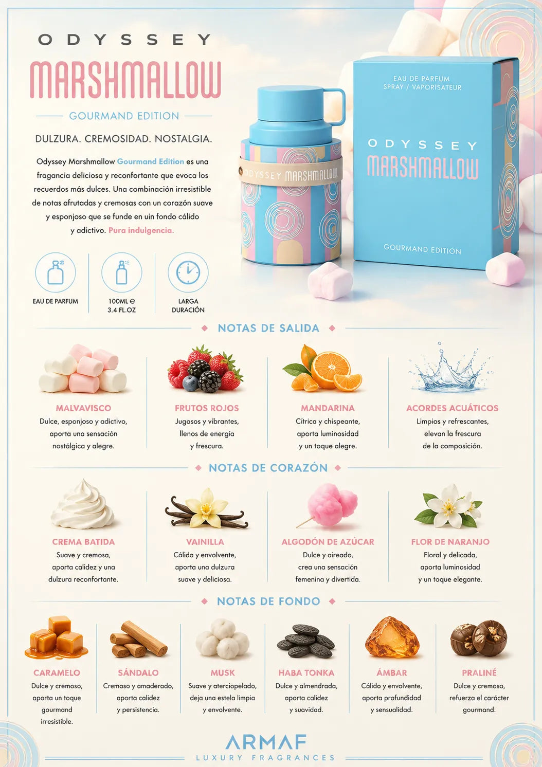 Perfume Armaf Odyssey Marshmallow original 100ml mujer envío rápido Colombia