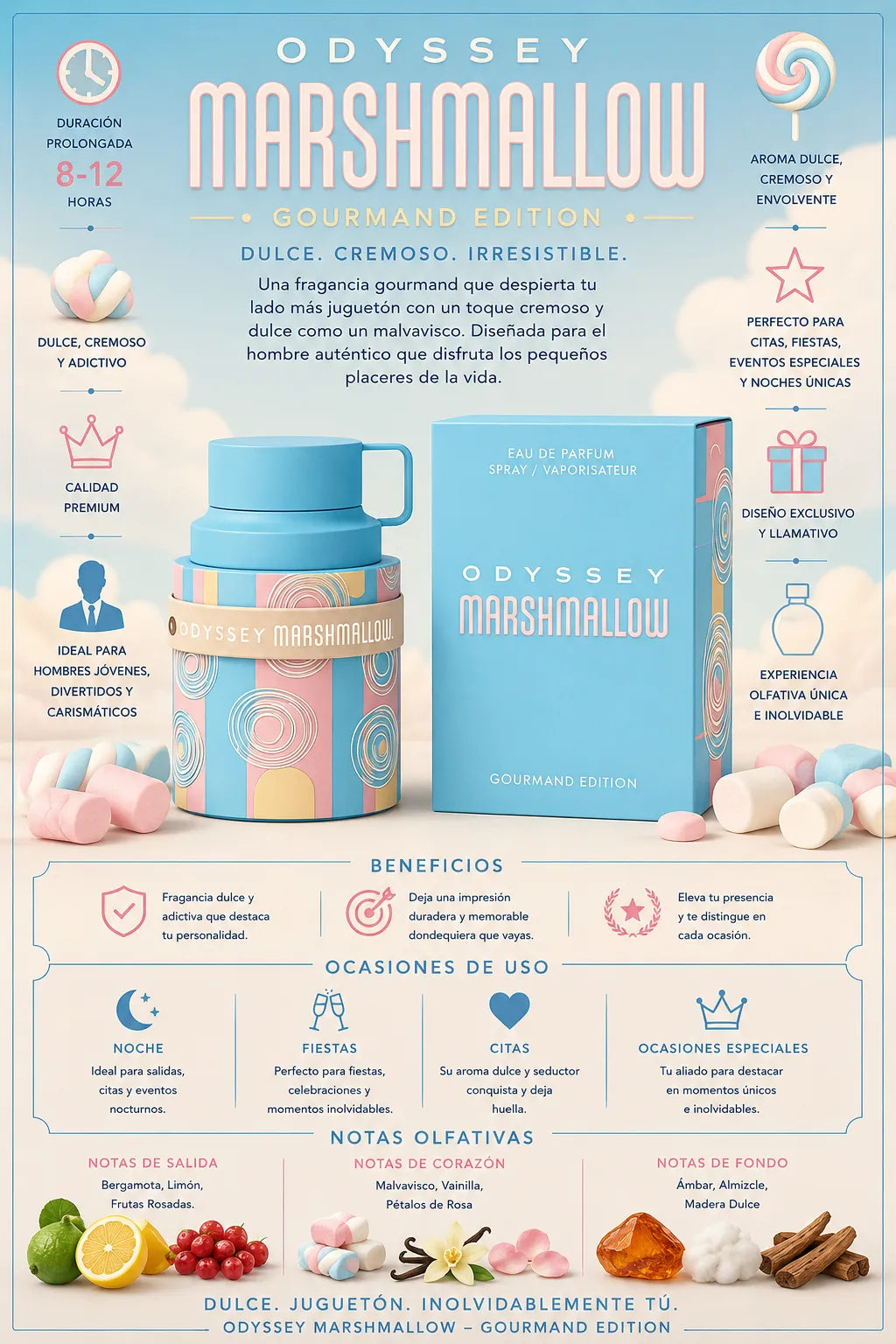Perfume Armaf Odyssey Marshmallow original 100ml mujer envío rápido Colombia