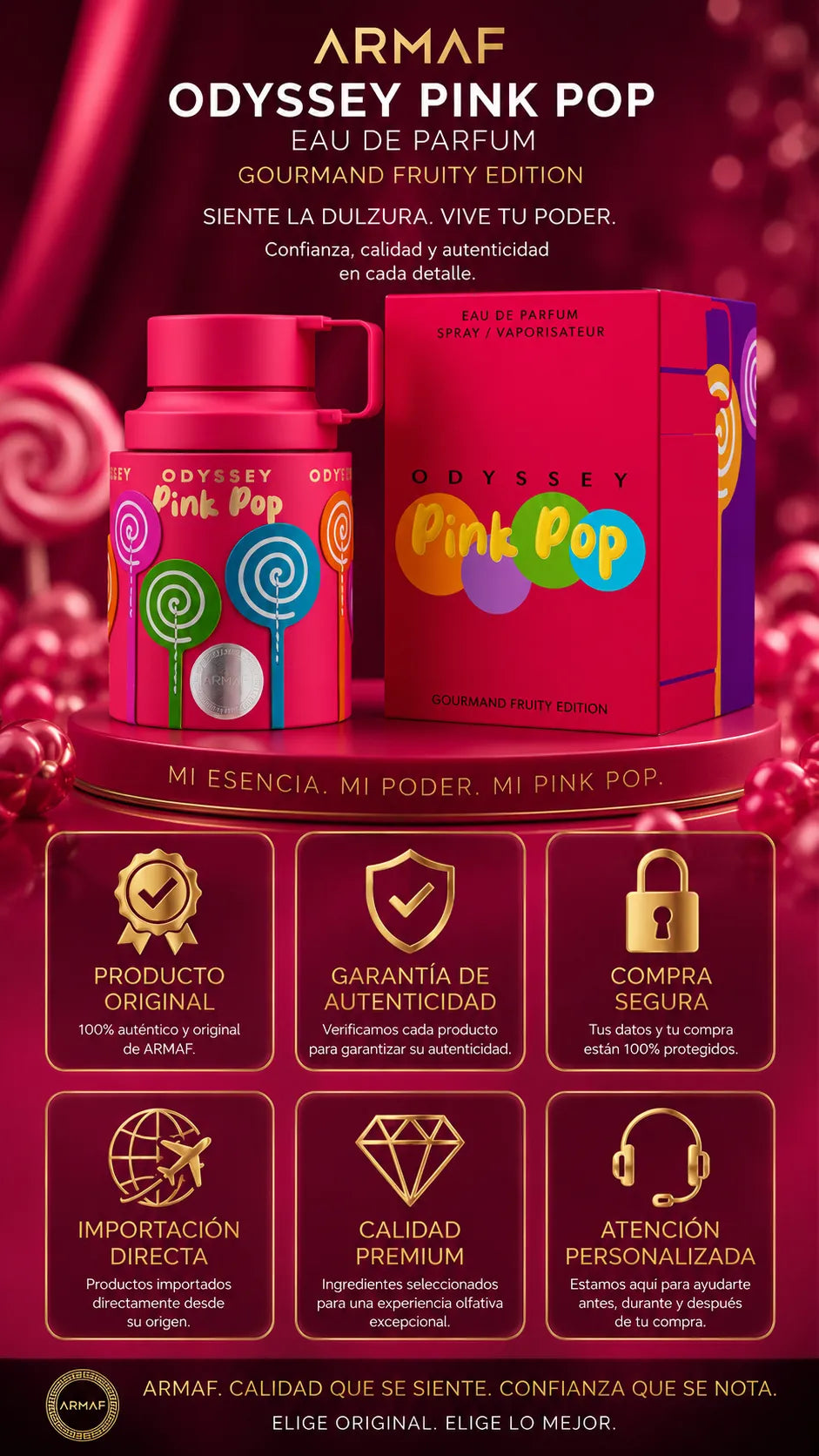Armaf Odyssey Pink Pop Eau de Parfum 100ml Original