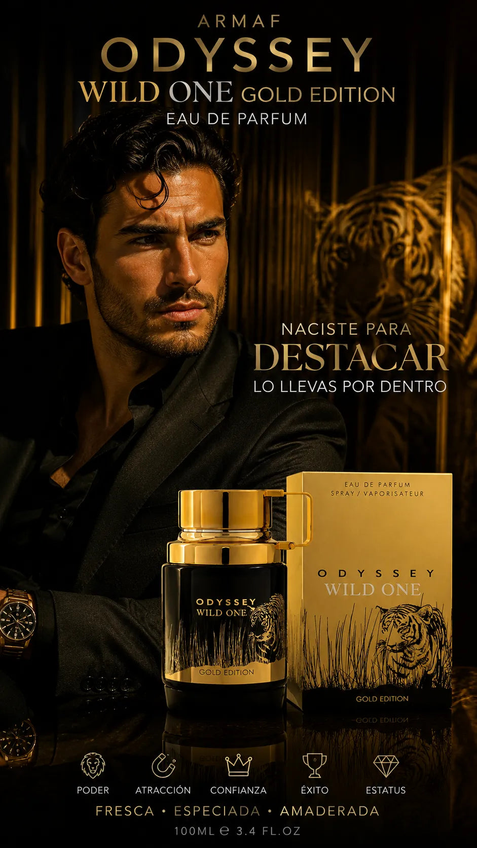 Armaf Odyssey Wild One Gold Edition Eau de Parfum 100ml Original