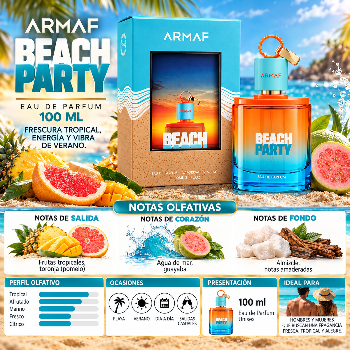 Armaf Beach Party Eau de Parfum 100ml - La Esencia del Verano — imagen 2