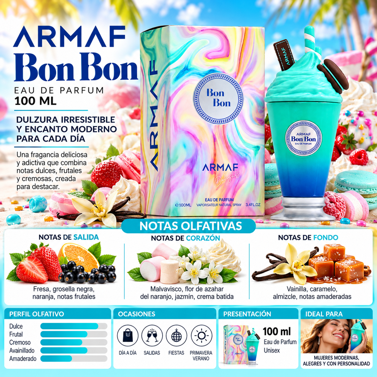 Armaf Bon Bon Eau de Parfum 100ml Original – Dulzura y Frescura — imagen 2
