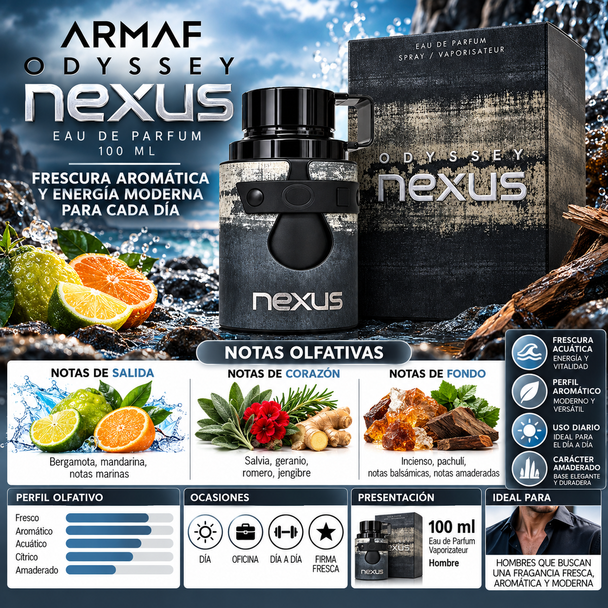 Armaf Odyssey Nexus 100ml original — imagen 2