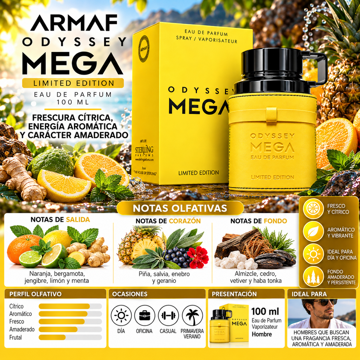 Armaf Odyssey Mega: Perfume Eau de Parfum 100ml Original Edición Limitada — imagen 2