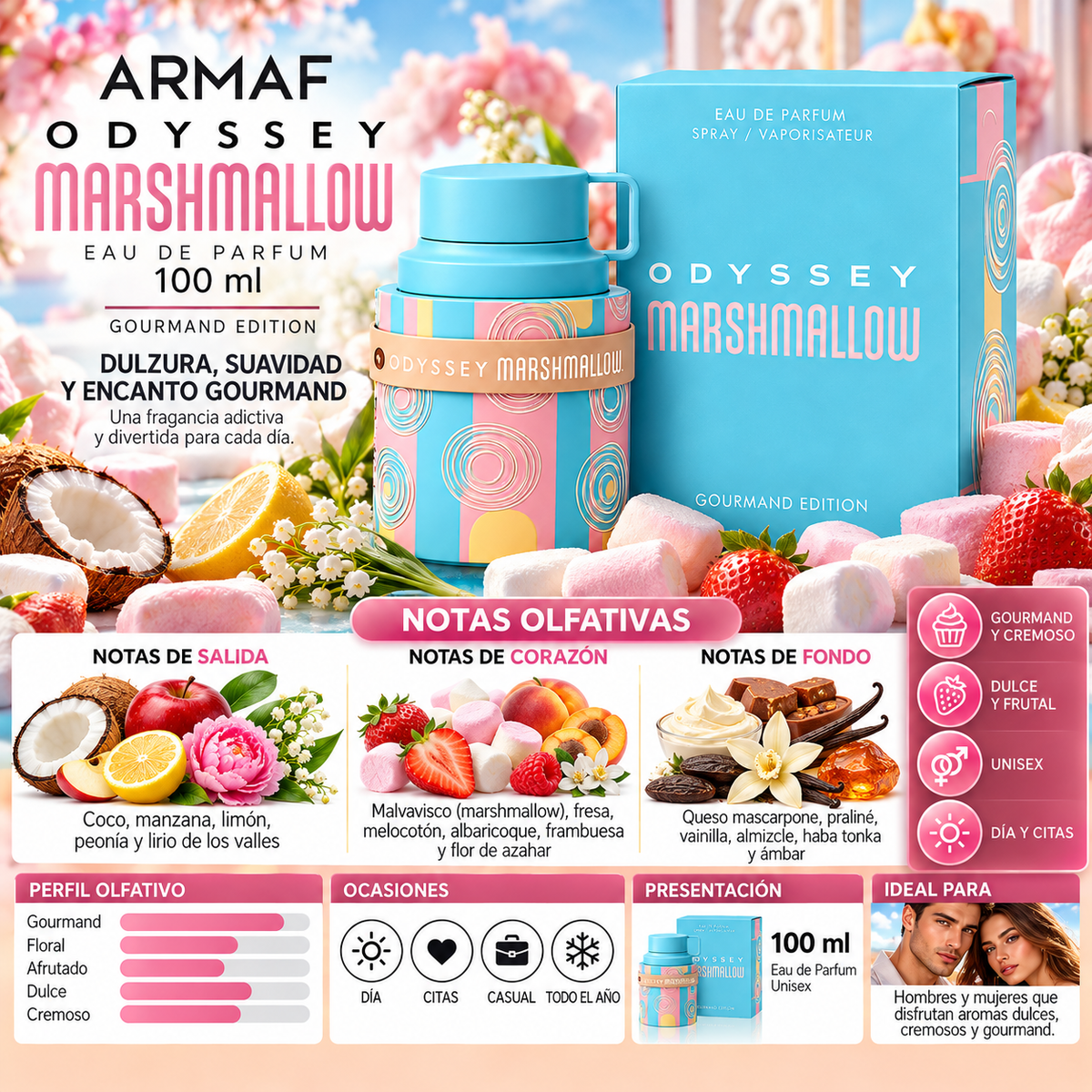 Armaf Odyssey Marshmallow - Eau de Parfum Gourmand Original — imagen 2
