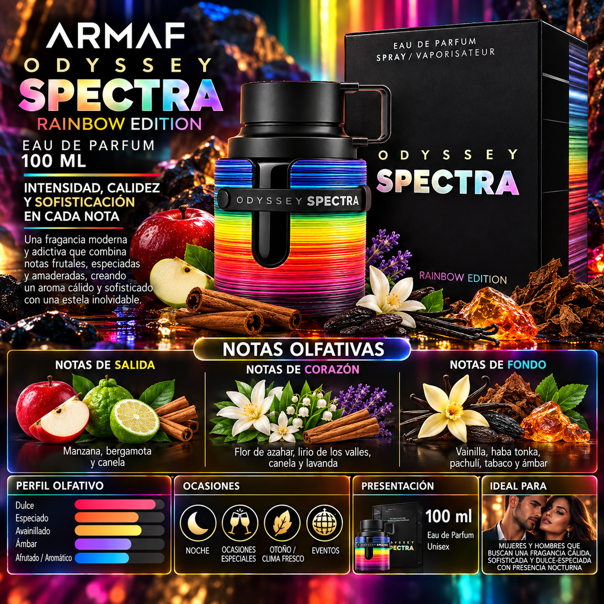 Armaf Odyssey Spectra: Perfume Eau de Parfum 100ml Original — imagen 2