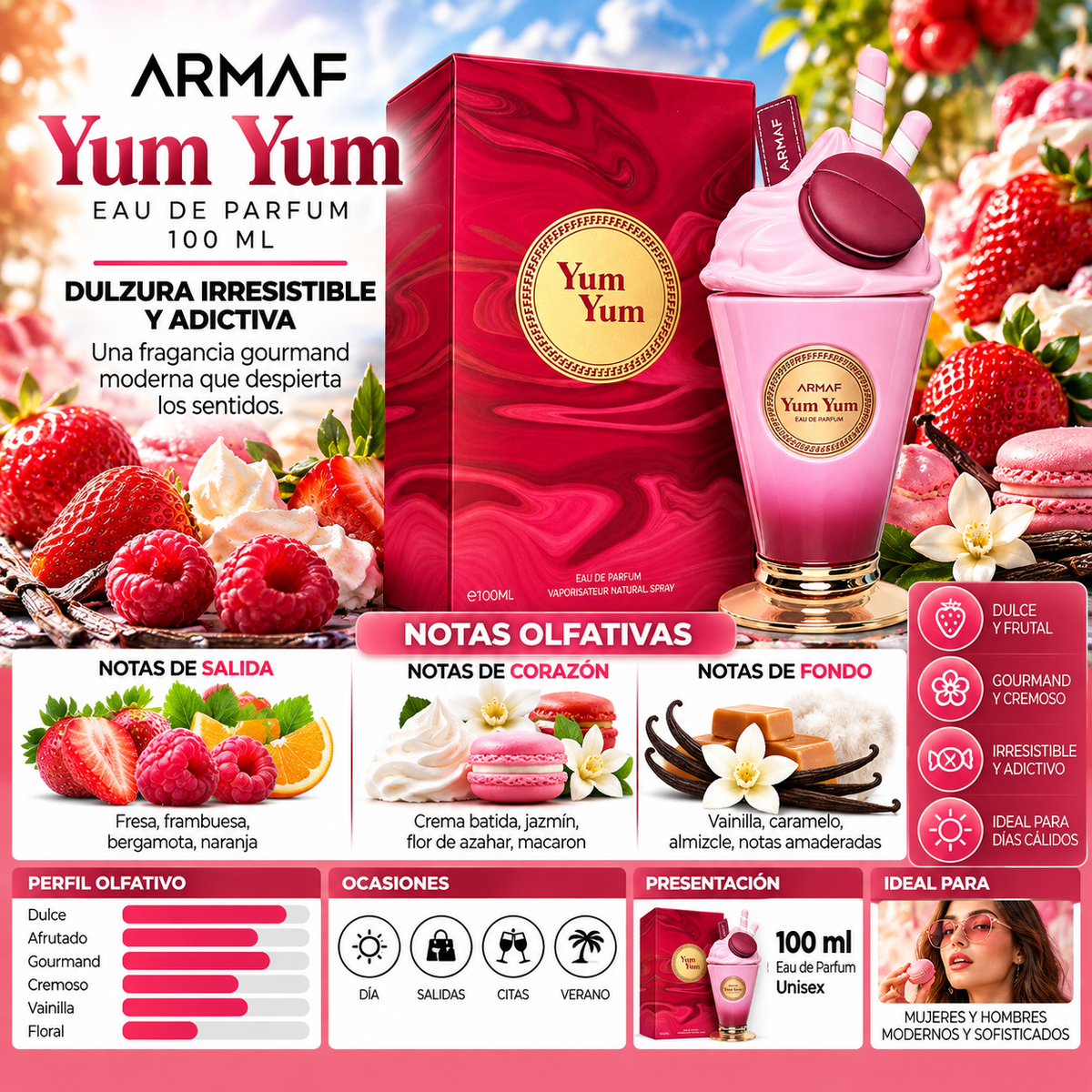 Armaf Yum Yum Eau de Parfum 100ml: La Fragancia Dulce que Encanta — imagen 2