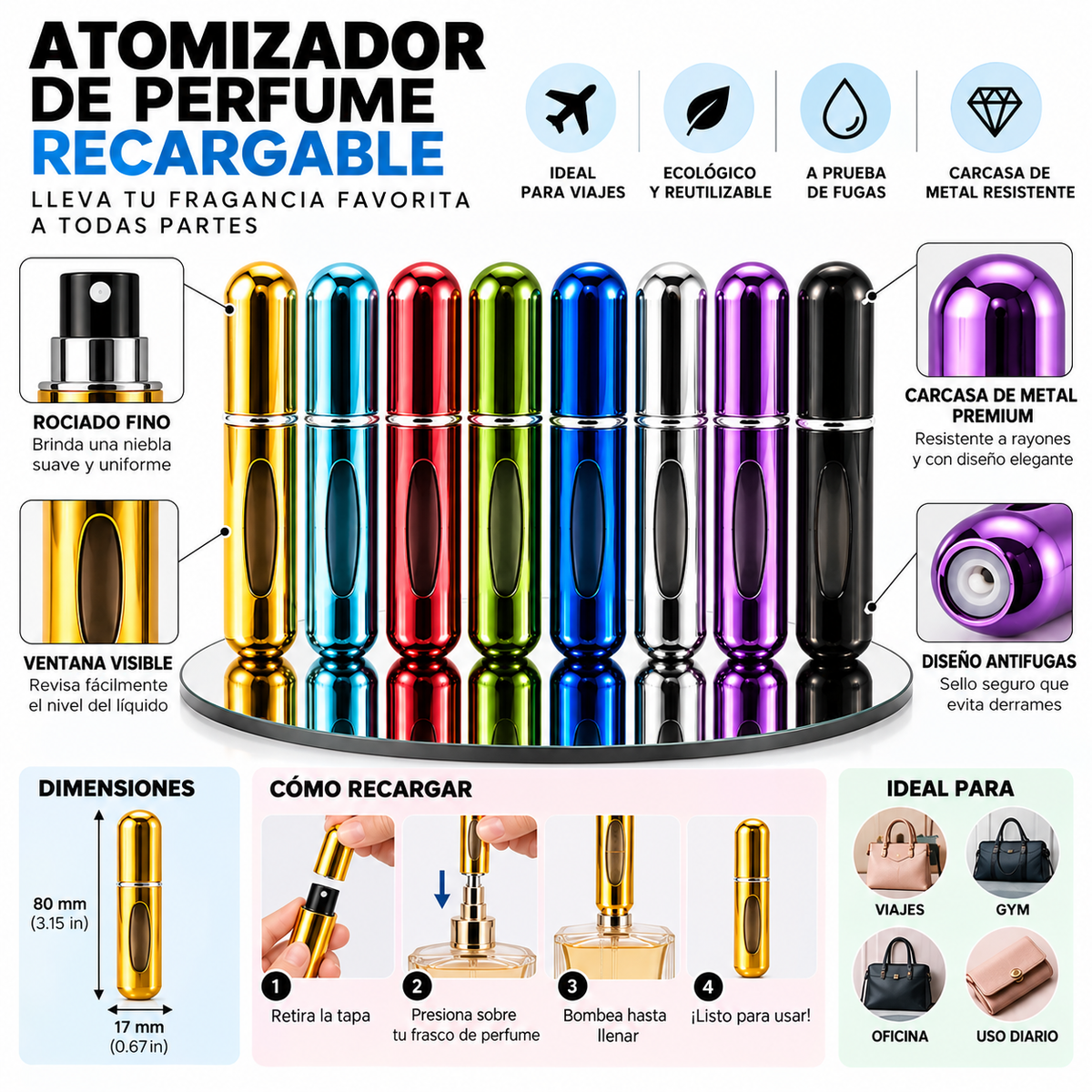 Perfumeros recargables premium — imagen 2