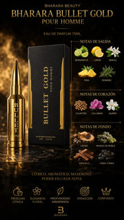 Bharara Bullet Gold Pour Homme Eau de Parfum 75ml Original