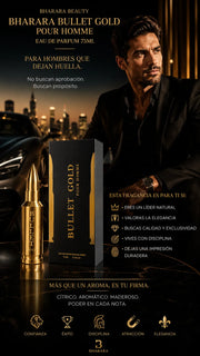 Bharara Bullet Gold Pour Homme Eau de Parfum 75ml Original