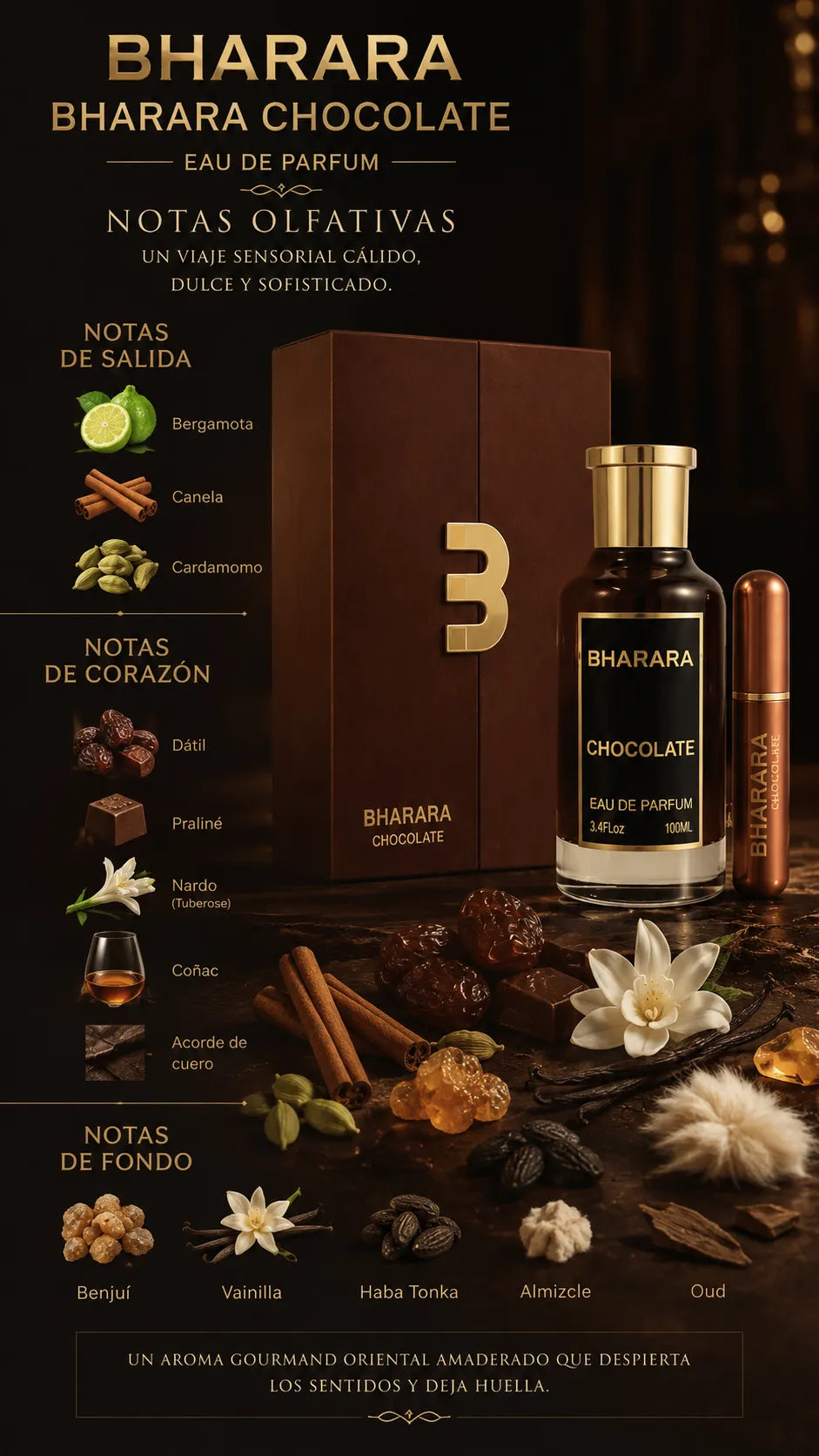Perfume Bharara Chocolate Eau de Parfum 100ml Original