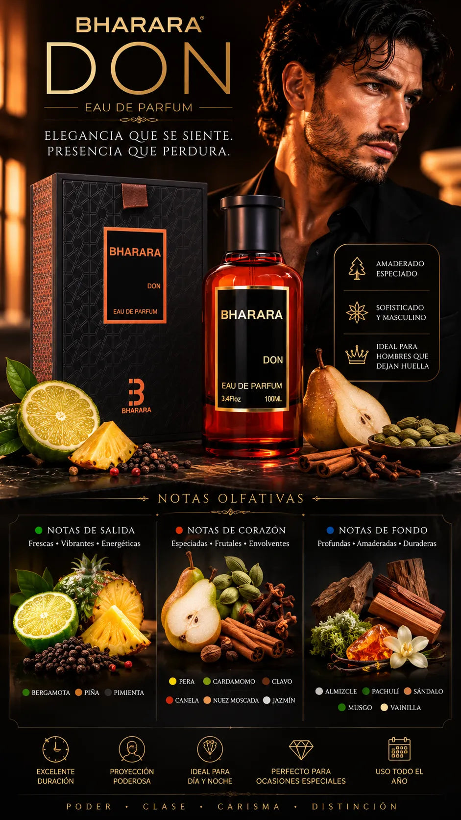 Perfume Bharara Don Eau de Parfum 100ml Original