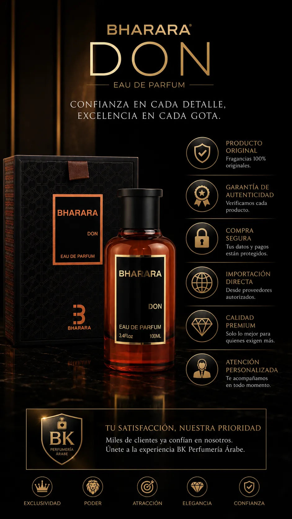 Perfume Bharara Don Eau de Parfum 100ml Original