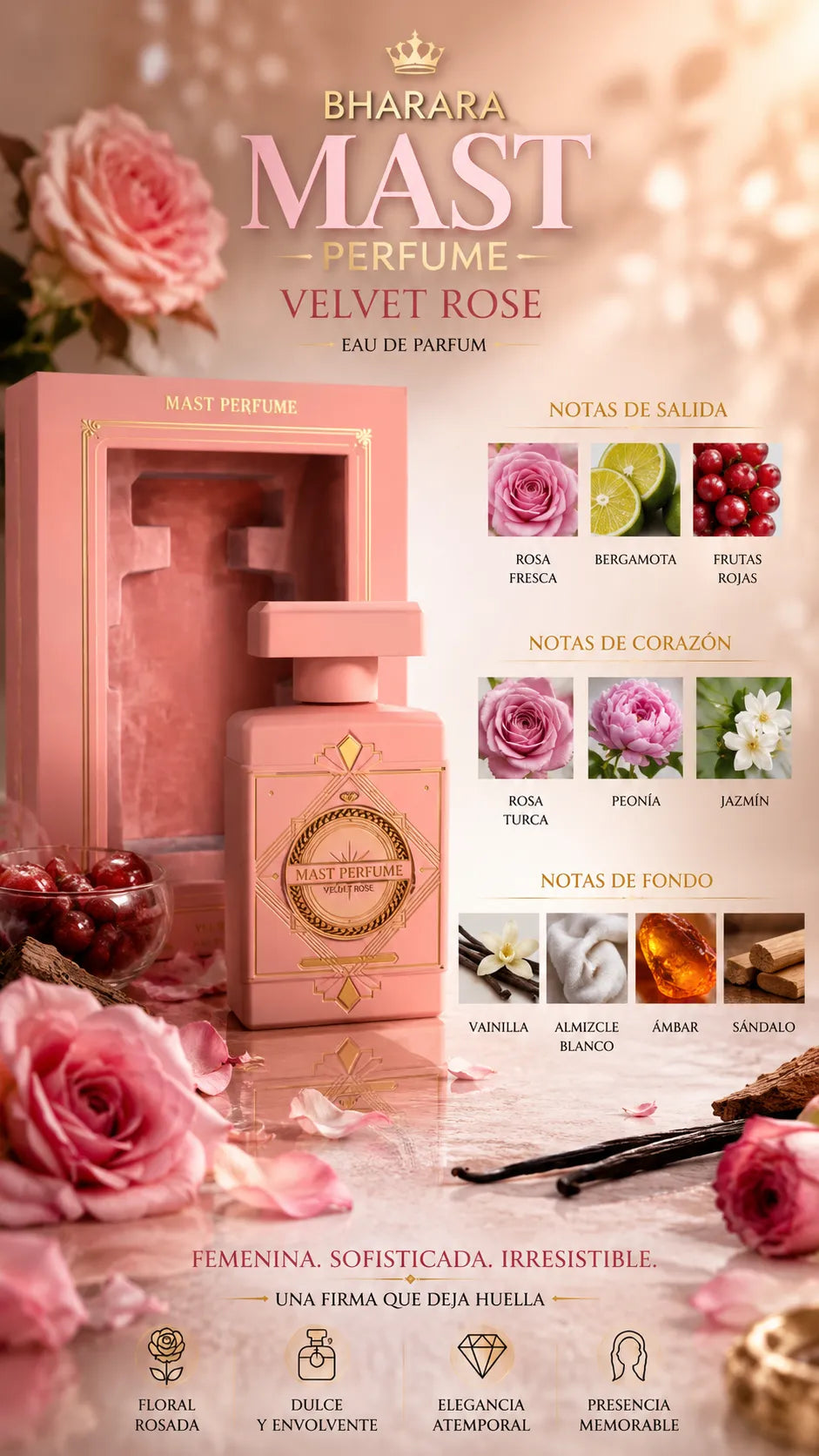 Mast Perfume Velvet Rose Eau de Parfum 100ml Original