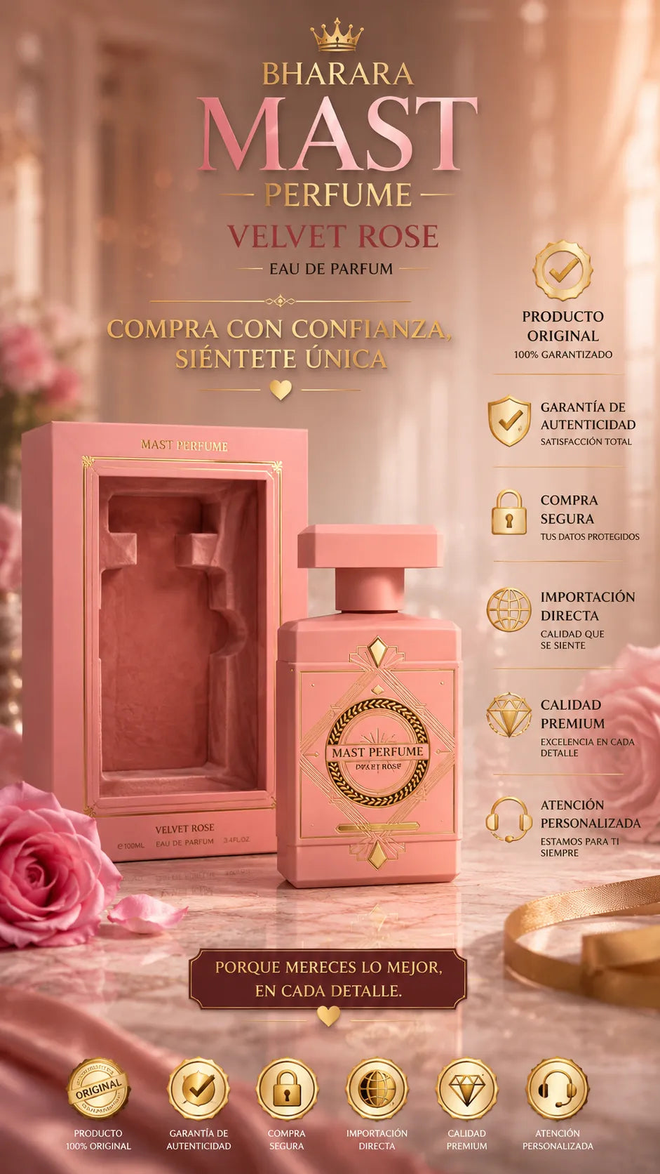 Mast Perfume Velvet Rose Eau de Parfum 100ml Original