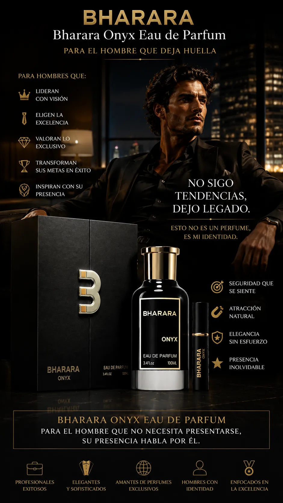 Perfume Bharara Onyx Eau de Parfum 100ml Original