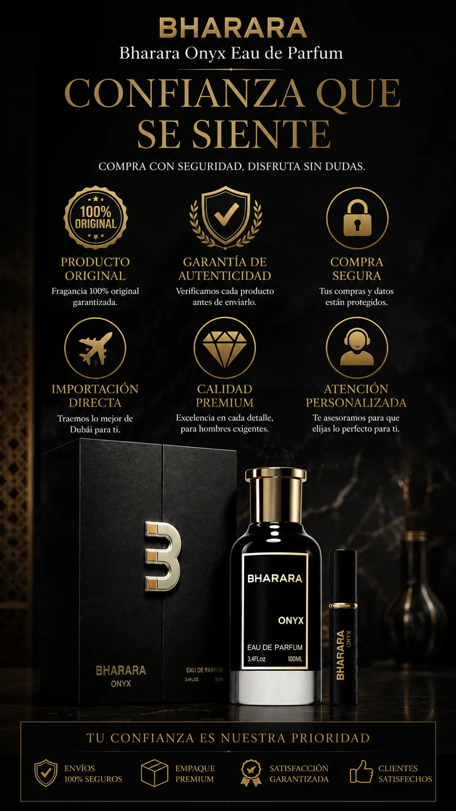 Perfume Bharara Onyx Eau de Parfum 100ml Original