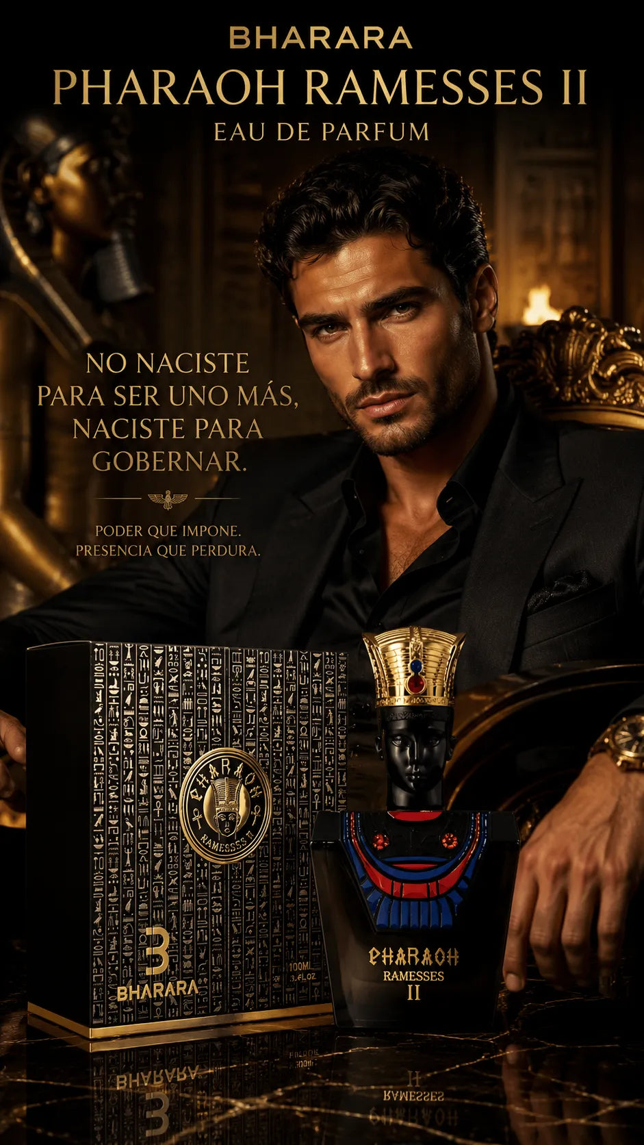 Perfume Bharara Pharaoh Ramesses II Eau de Parfum 100ml Original
