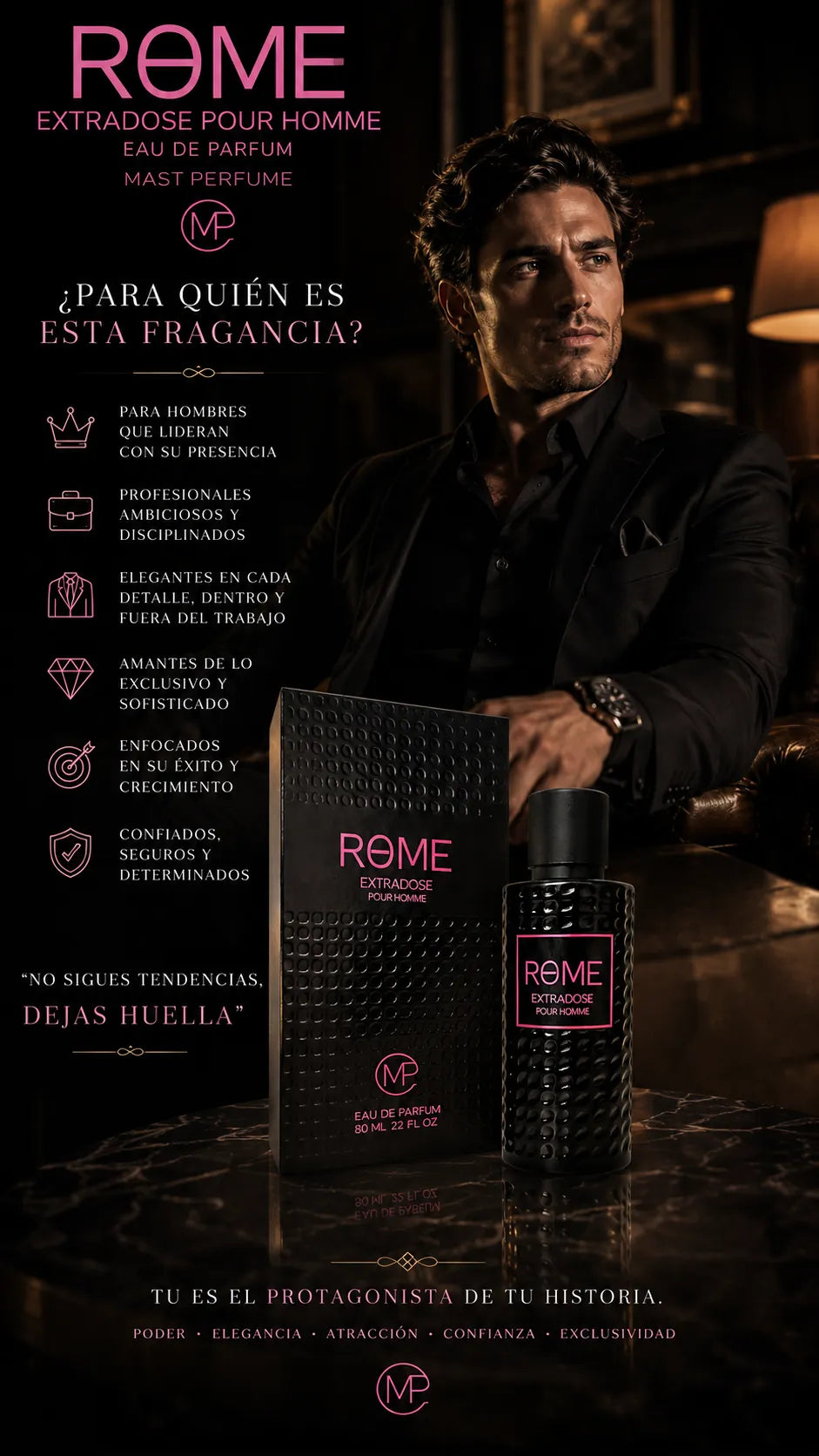Perfume Bharara Perfume Rome Extradose Pour Homme Eau de Parfum 100ml Original