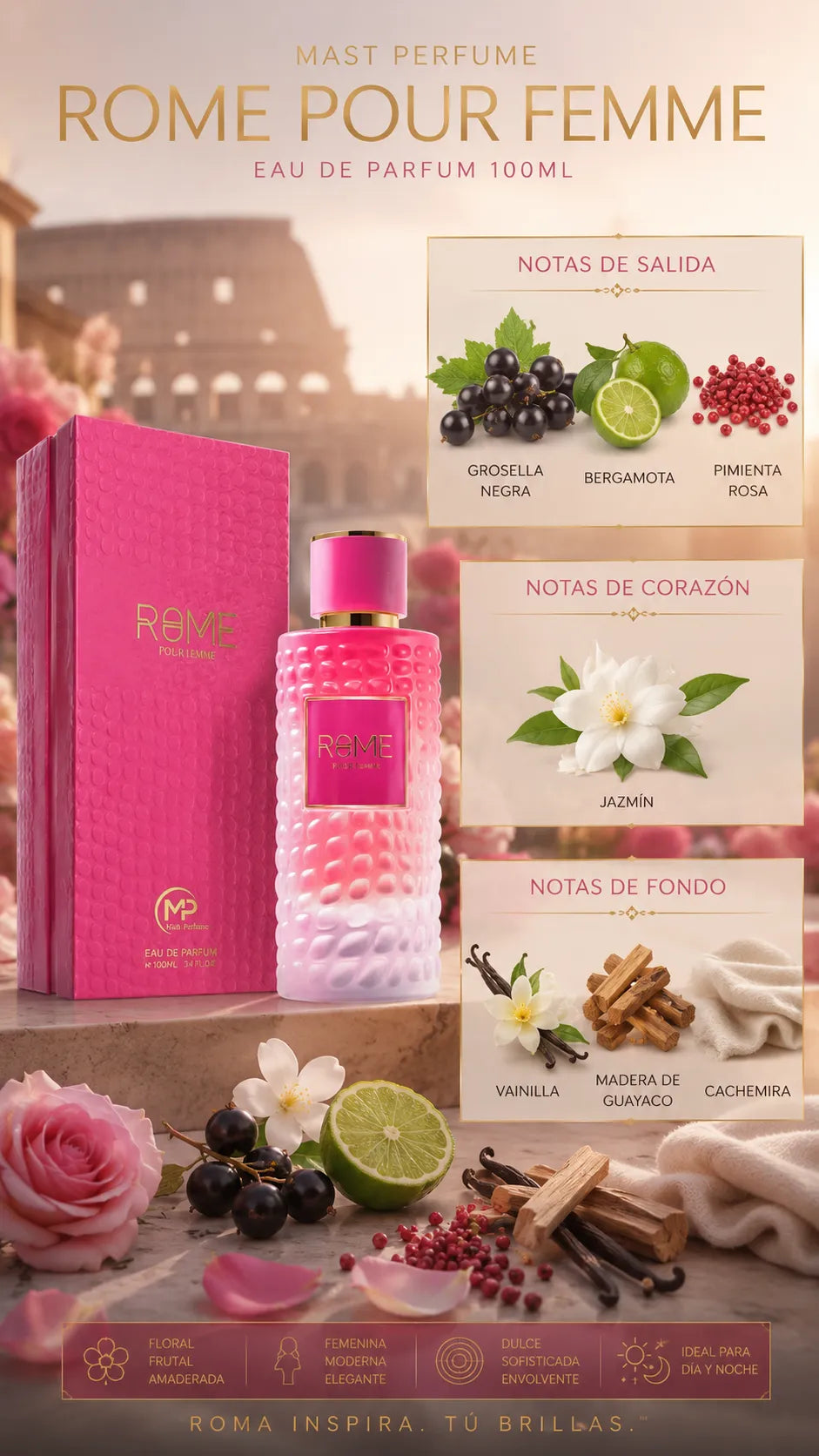Mast Perfume Rome Pour Femme Eau de Parfum 100ml Original