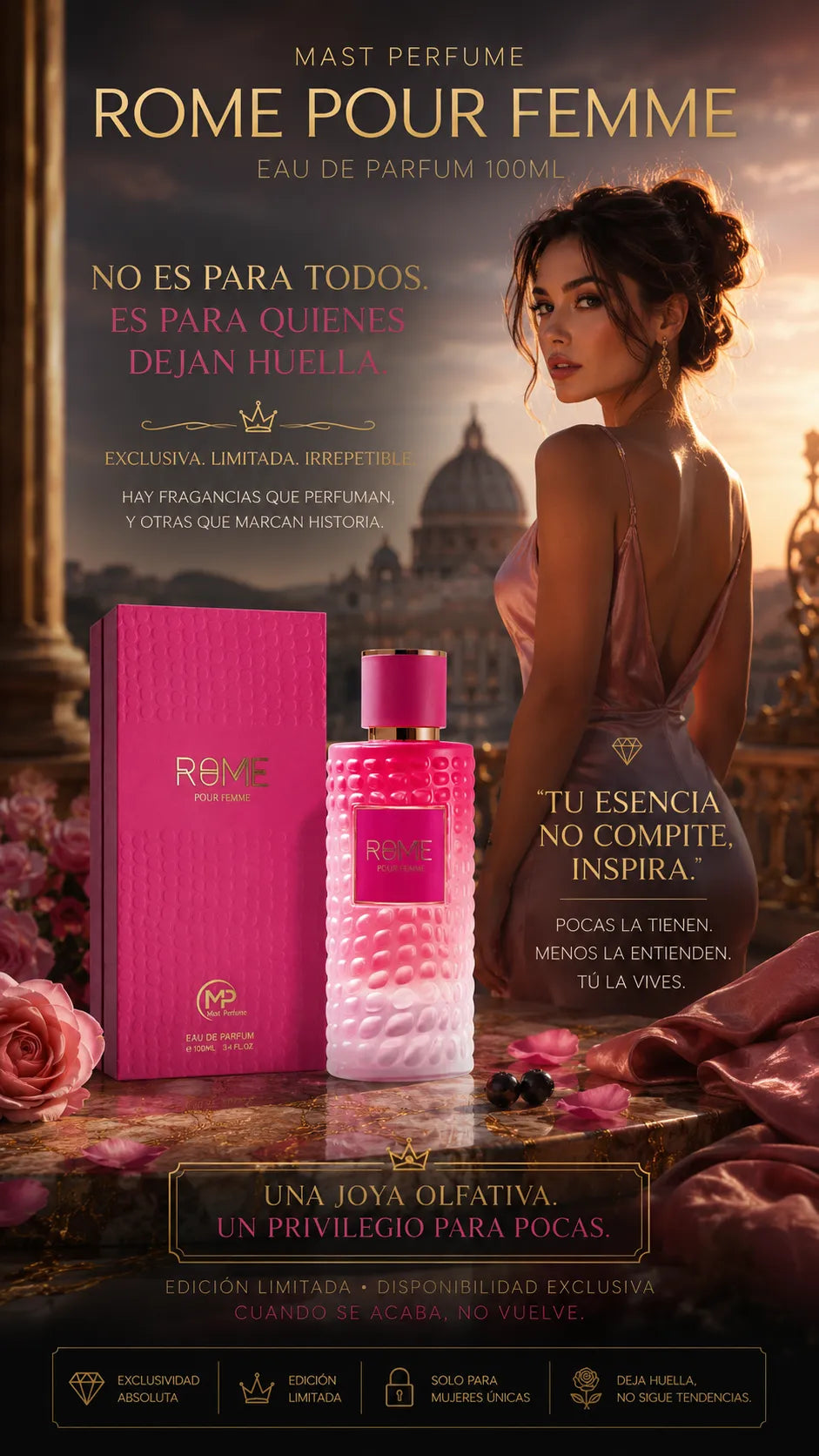 Mast Perfume Rome Pour Femme Eau de Parfum 100ml Original