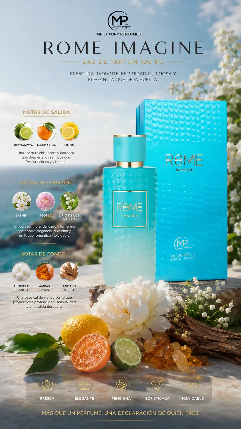 Perfume Rome Imagine MP Luxury Perfumes Eau de Parfum 100ml Original Mujer
