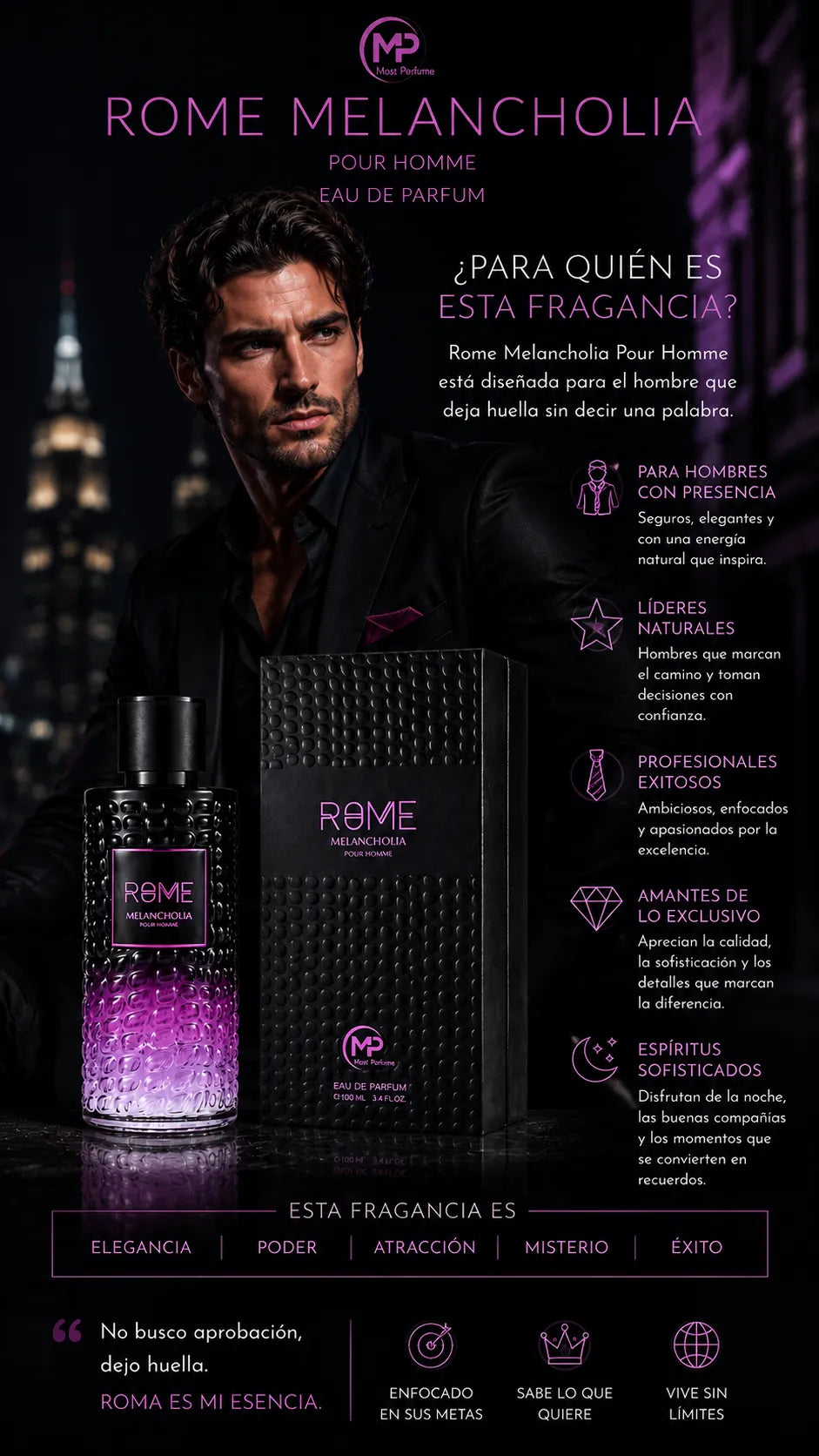 Perfume Bharara Rome Melancholia Pour Homme Eau de Parfum 100ml Original