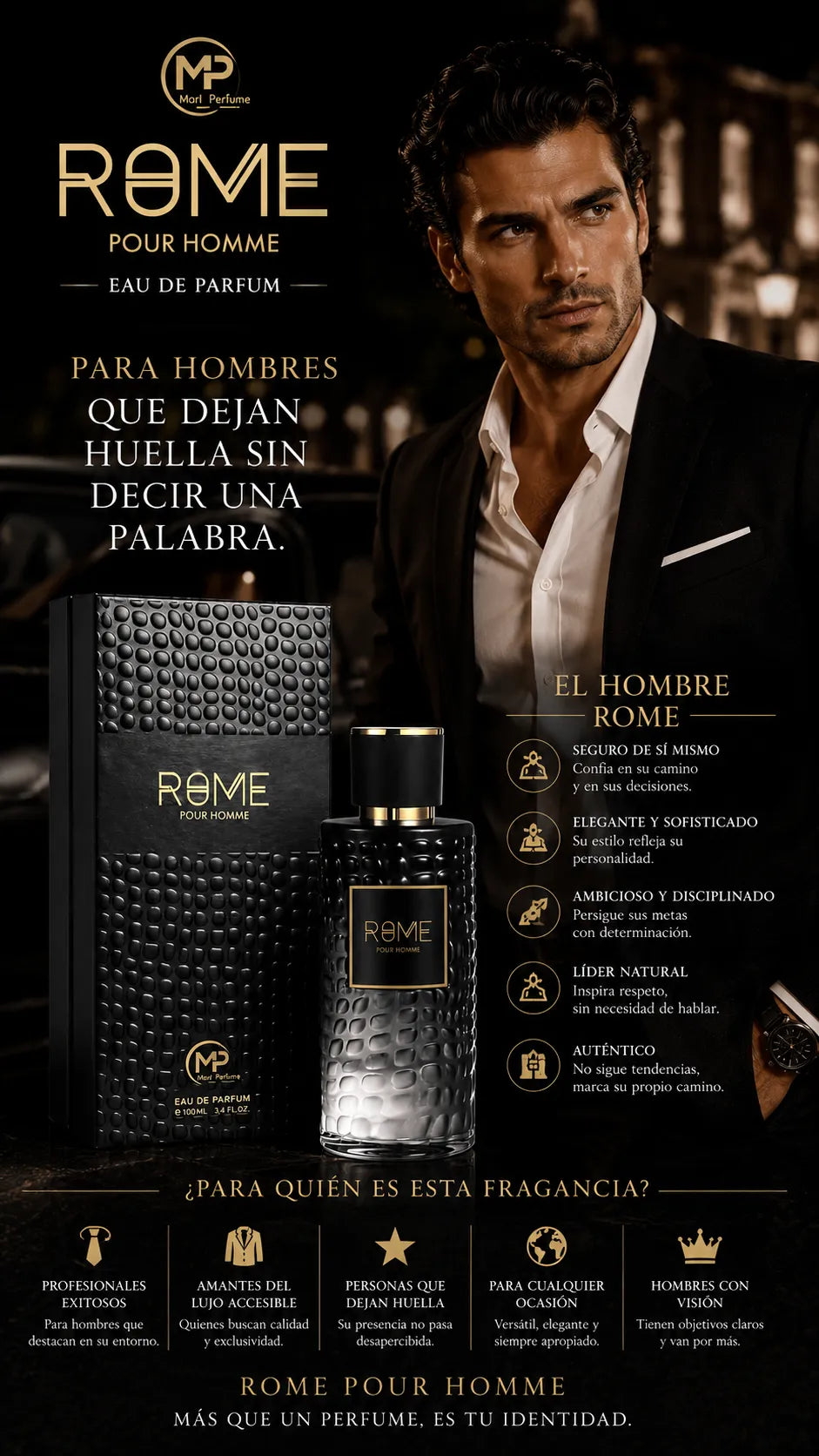 Perfume Bharara Rome Pour Homme Eau de Parfum 100ml Original