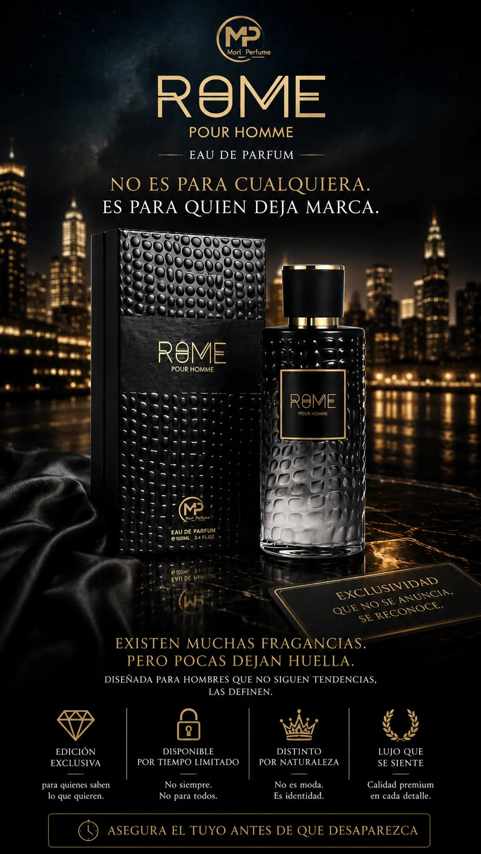Perfume Bharara Rome Pour Homme Eau de Parfum 100ml Original