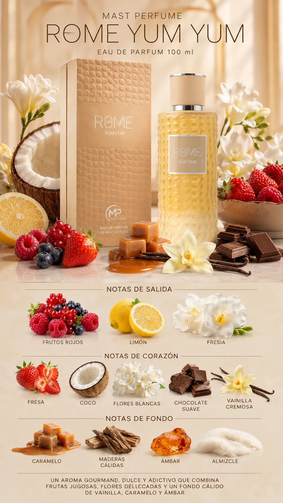 Mast Perfume Rome Yum Yum Eau de Parfum 100ml Original