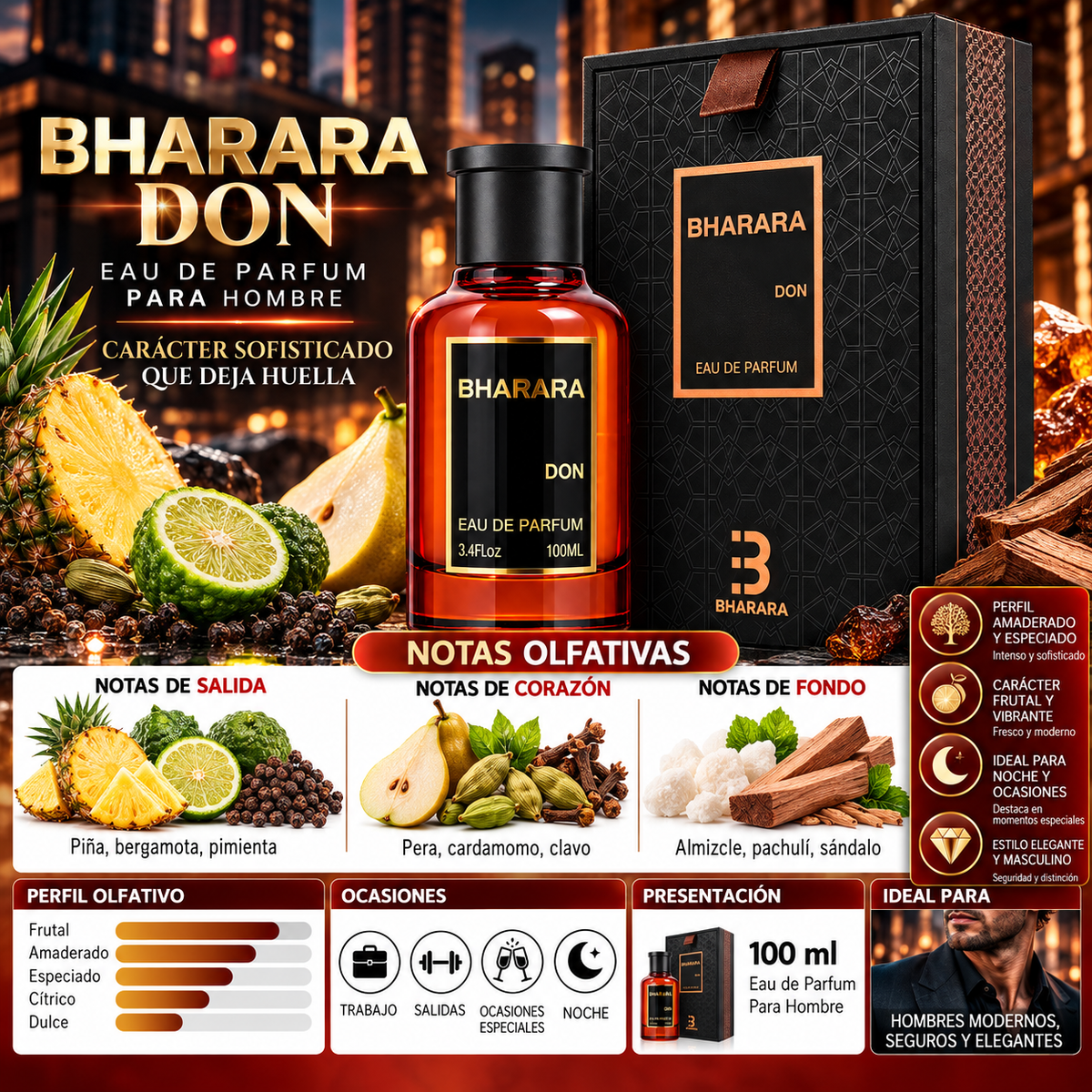 Bharara Don Eau de Parfum 100ml Original - Elegancia y Poder — imagen 2